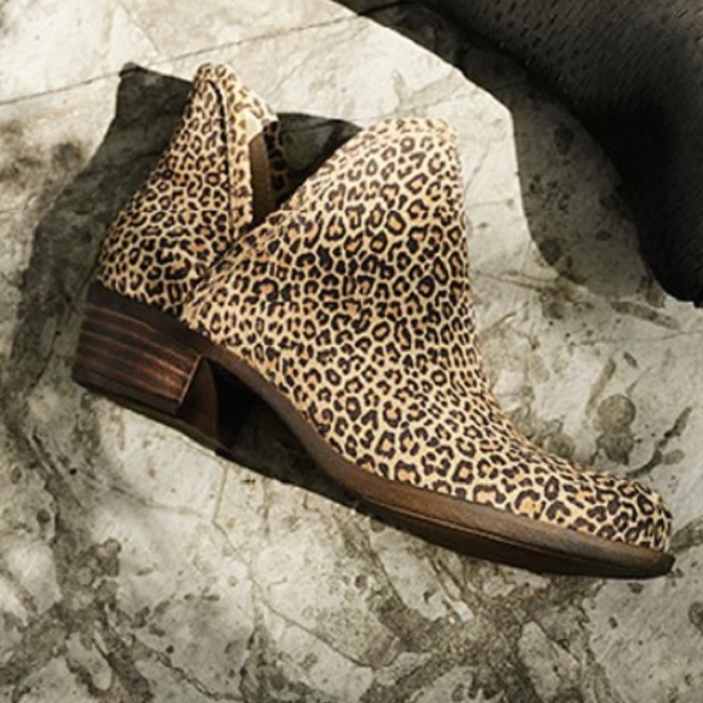 Lucky Brand Baley2 Booties Suede Leopard Size 9.5M - Picture 6 of 16
